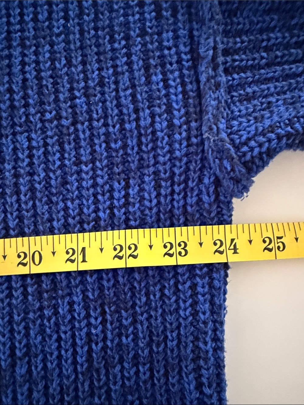 Free People Cobalt Blue Oversized Open Front Chunky Knit Cardigan Sweater L - Picture 6 of 9